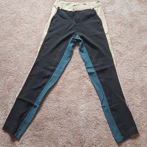 Colorblock cigarette pants